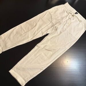 J. Crew Off-White Textured Fabric linen pants size 2